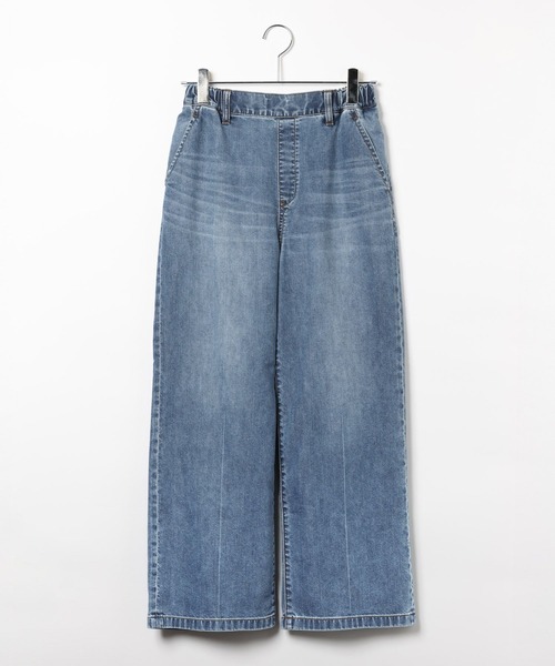 GLOBAL WORK(グローバルワーク)の「GOODデニムイージーパンツ/COOL/636569(デニムパンツ・レディース・サックスブルー/ブラック/ブルー・LARGE/MEDIUM/X-SMALL/SMALL)」の3枚目の写真