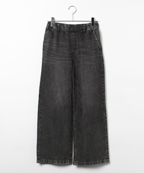 GLOBAL WORK(グローバルワーク)の「GOODデニムイージーパンツ/COOL/636569(デニムパンツ・レディース・サックスブルー/ブラック/ブルー・LARGE/MEDIUM/X-SMALL/SMALL)」の2枚目の写真