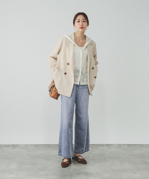 GLOBAL WORK(グローバルワーク)の「GOODデニムイージーパンツ/COOL/636569(デニムパンツ・レディース・サックスブルー/ブラック/ブルー・LARGE/MEDIUM/X-SMALL/SMALL)」の5枚目の写真