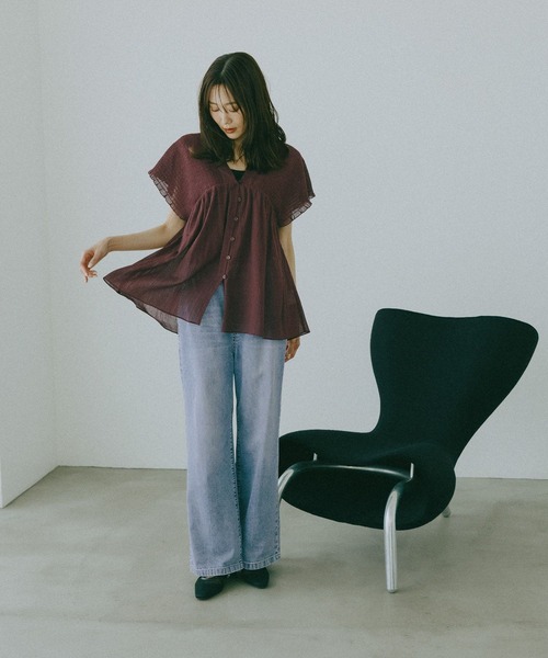 GLOBAL WORK(グローバルワーク)の「GOODデニムイージーパンツ/COOL/636569(デニムパンツ・レディース・サックスブルー/ブラック/ブルー・LARGE/MEDIUM/X-SMALL/SMALL)」の18枚目の写真