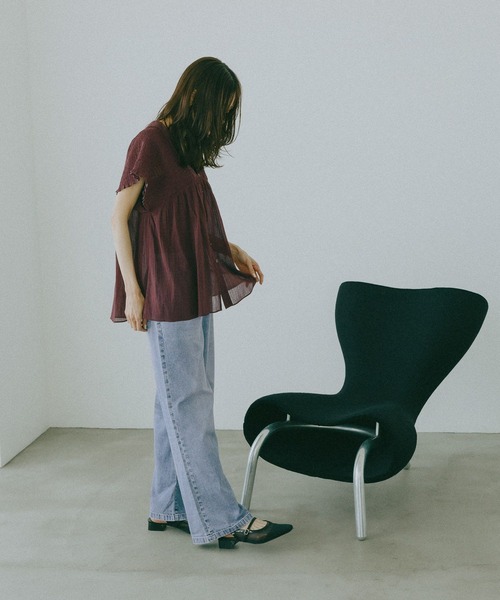 GLOBAL WORK(グローバルワーク)の「GOODデニムイージーパンツ/COOL/636569(デニムパンツ・レディース・サックスブルー/ブラック/ブルー・LARGE/MEDIUM/X-SMALL/SMALL)」の20枚目の写真