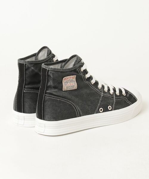 POLO RALPH LAUREN(ポロ ラルフ ローレン)の「ポロ ラルフ ローレン AYERS MID エアーズ ミッド スニーカー(スニーカー・メンズ・ブラック/ホワイト・80/90/100)」の3枚目の写真