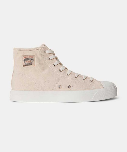 POLO RALPH LAUREN(ポロ ラルフ ローレン)の「ポロ ラルフ ローレン AYERS MID エアーズ ミッド スニーカー(スニーカー・メンズ・ブラック/ホワイト・80/90/100)」の2枚目の写真