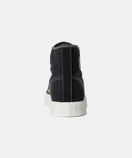 POLO RALPH LAUREN(ポロ ラルフ ローレン)の「ポロ ラルフ ローレン AYERS MID エアーズ ミッド スニーカー(スニーカー・メンズ・ブラック/ホワイト・80/90/100)」の5枚目の写真