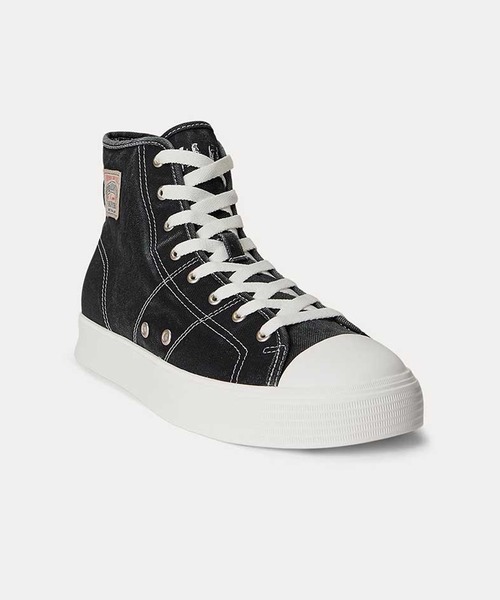 POLO RALPH LAUREN(ポロ ラルフ ローレン)の「ポロ ラルフ ローレン AYERS MID エアーズ ミッド スニーカー(スニーカー・メンズ・ブラック/ホワイト・80/90/100)」の7枚目の写真