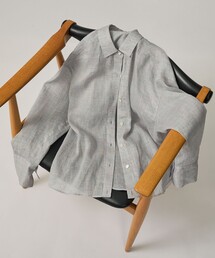 qualite | リネン混レギュラーシャツ 春服 夏服 オフィスカジュアル(シャツ/ブラウス)