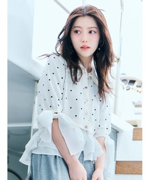 SNIDEL（スナイデル）の「シャツレイヤードニットプルオーバー（ニット/セーター）」