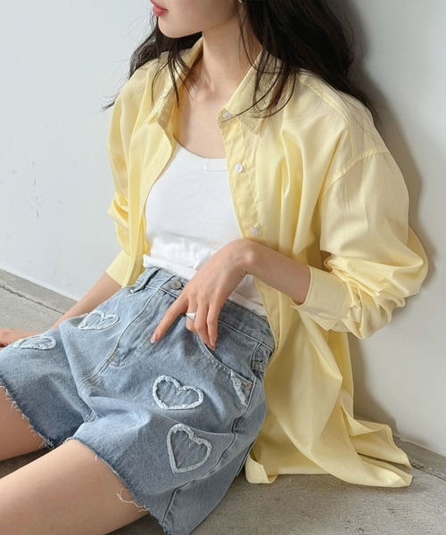 Jewelobe（ジュエローブ）の「ハートパッチワークデニムパンツ（その他パンツ・レディース・サックスブルー・M/S）」の5枚目の写真