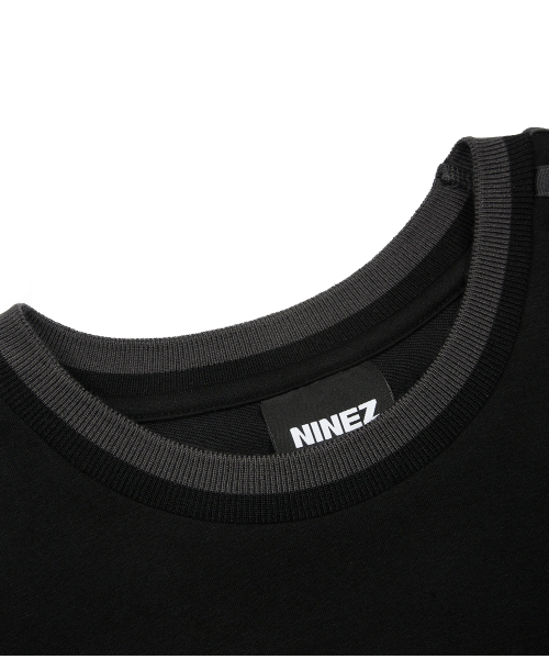 NINEZ（ナインゼット）の「ツートンリップサッカーヘビーメッシュマッスルフィットTシャツ (3color)（Tシャツ/カットソー・メンズ・ホワイト/ブラック/チャコール・MEDIUM/LARGE/X-LARGE/2XL）」の9枚目の写真