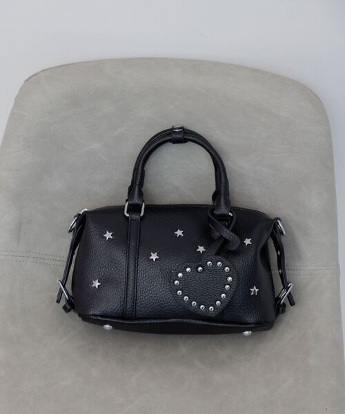 ems excite（エムズエキサイト）の「スタッズミニボストンBAG（ショルダーバッグ・レディース・ブルー/アイボリー/ブラック・ONE SIZE）」の13枚目の写真