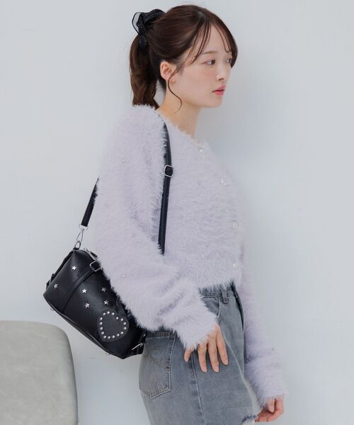 ems excite（エムズエキサイト）の「スタッズミニボストンBAG（ショルダーバッグ・レディース・ブルー/アイボリー/ブラック・ONE SIZE）」の18枚目の写真