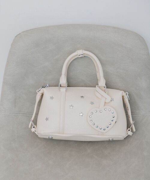 ems excite（エムズエキサイト）の「スタッズミニボストンBAG（ショルダーバッグ・レディース・ブルー/アイボリー/ブラック・ONE SIZE）」の22枚目の写真