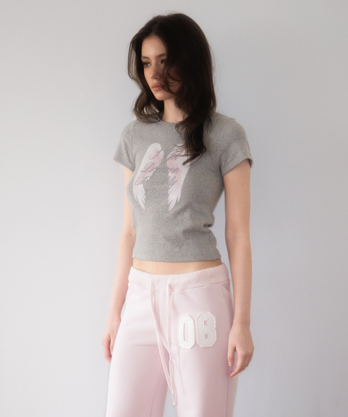 ROSEFRANTZ（ロゼフランツ）の「Angel Wing Lettering T-shirt [Gray]（Tシャツ/カットソー・レディース・アッシュグレー・SMALL/MEDIUM）」の5枚目の写真