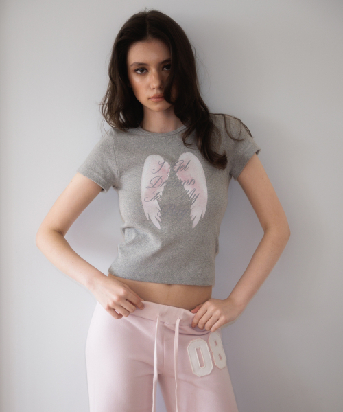 ROSEFRANTZ（ロゼフランツ）の「Angel Wing Lettering T-shirt [Gray]（Tシャツ/カットソー・レディース・アッシュグレー・SMALL/MEDIUM）」の8枚目の写真