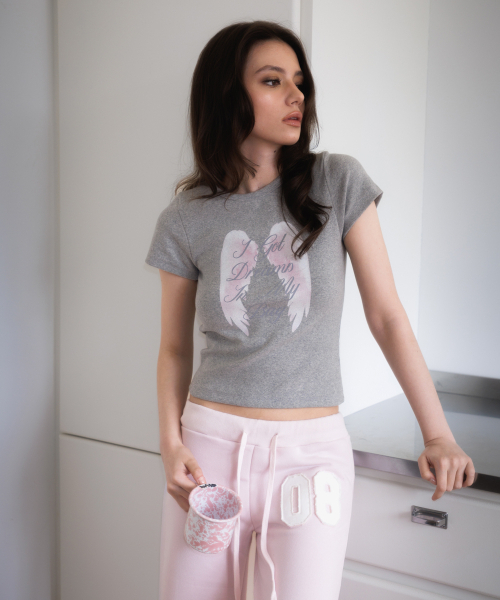 ROSEFRANTZ（ロゼフランツ）の「Angel Wing Lettering T-shirt [Gray]（Tシャツ/カットソー・レディース・アッシュグレー・SMALL/MEDIUM）」の14枚目の写真