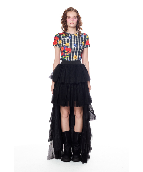 GREEDILOUS(グリディアス)の「Lace Tiered Ruffle long skirt(スカート・レディース・その他・X-SMALL/SMALL/MEDIUM/LARGE)」の2枚目の写真