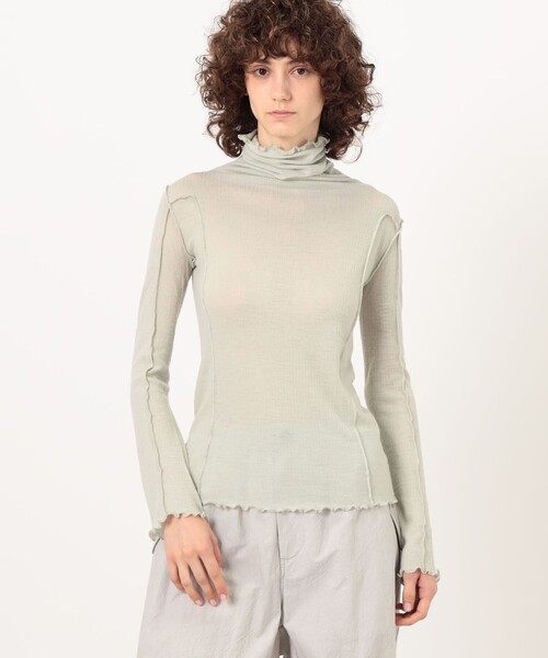 BASERANGE(ベースレンジ)の「BASERANGE OMATO TURTLENECK タートルネックトップ(Tシャツ/カットソー・レディース・ライトブルー・S)」の3枚目の写真