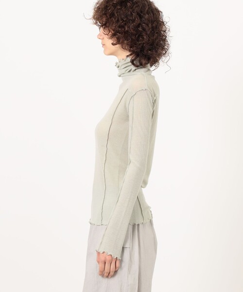 BASERANGE(ベースレンジ)の「BASERANGE OMATO TURTLENECK タートルネックトップ(Tシャツ/カットソー・レディース・ライトブルー・S)」の4枚目の写真