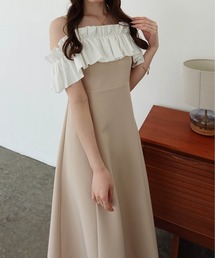 【INGNI SOELA】フリルバックレースアップワンピース/WEB限定