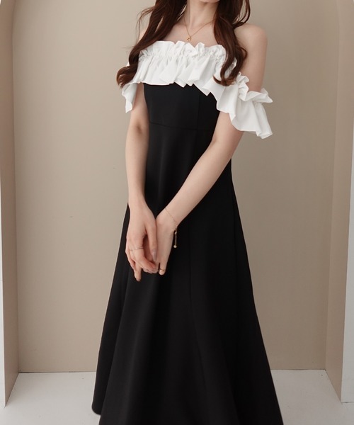 SOELA(ソエラ)の「【INGNI SOELA】フリルバックレースアップワンピース/WEB限定(ワンピース・レディース・ベージュ/ブラック・M)」の8枚目の写真
