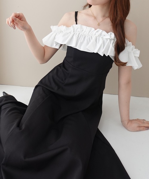SOELA(ソエラ)の「【INGNI SOELA】フリルバックレースアップワンピース/WEB限定(ワンピース・レディース・ベージュ/ブラック・M)」の10枚目の写真