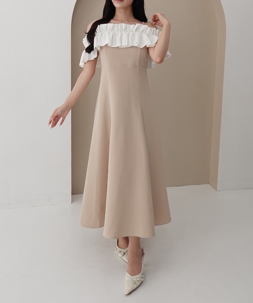 SOELA(ソエラ)の「【INGNI SOELA】フリルバックレースアップワンピース/WEB限定(ワンピース・レディース・ベージュ/ブラック・M)」の17枚目の写真