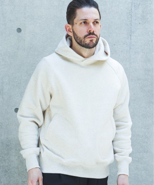 MR.OLIVE(ミスターオリーブ)の「CLASSIC AZUMA FLEECE / HAND WARMER POCKET HOODIE /M263125(パーカー・メンズ・グレー/ブラック/オートミール・MEDIUM/LARGE)」の2枚目の写真