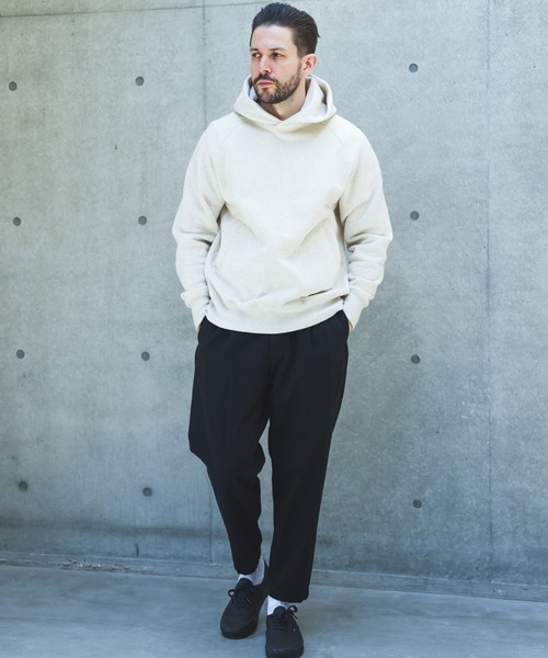MR.OLIVE(ミスターオリーブ)の「CLASSIC AZUMA FLEECE / HAND WARMER POCKET HOODIE /M263125(パーカー・メンズ・グレー/ブラック/オートミール・MEDIUM/LARGE)」の8枚目の写真