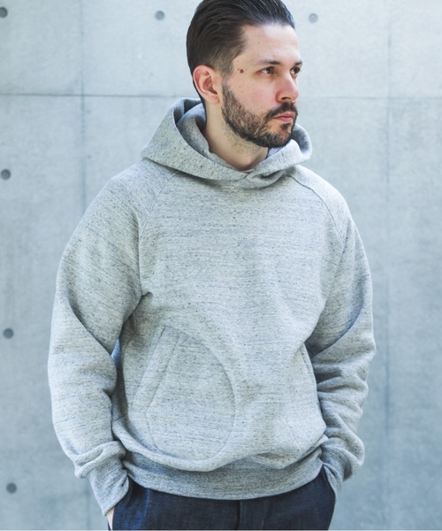 MR.OLIVE(ミスターオリーブ)の「CLASSIC AZUMA FLEECE / HAND WARMER POCKET HOODIE /M263125(パーカー・メンズ・グレー/ブラック/オートミール・MEDIUM/LARGE)」の12枚目の写真