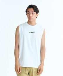 REEF（リーフ）の「REEF 1POINT LOGO RASH TANK ラッシュタンクトップ / 別売りセットアップ対応【2026年春夏モデル】/リーフストレッチuvカットノースリーブ（タンクトップ）」