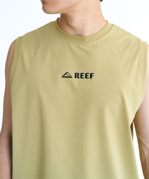 REEF（リーフ）の「REEF 1POINT LOGO RASH TANK ラッシュタンクトップ / 別売りセットアップ対応【2026年春夏モデル】/リーフストレッチuvカットノースリーブ（タンクトップ・メンズ・カーキ/ブラック/ホワイト・MEDIUM/LARGE/X-LARGE/SMALL）」の7枚目の写真