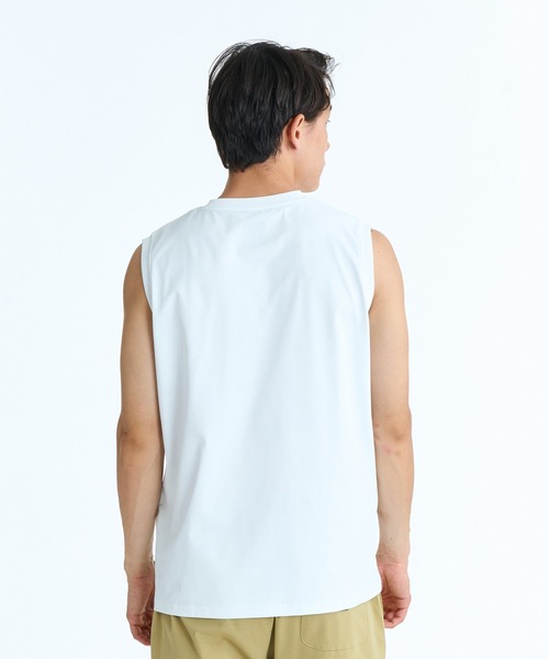REEF（リーフ）の「REEF 1POINT LOGO RASH TANK ラッシュタンクトップ / 別売りセットアップ対応【2026年春夏モデル】/リーフストレッチuvカットノースリーブ（タンクトップ・メンズ・カーキ/ブラック/ホワイト・MEDIUM/LARGE/X-LARGE/SMALL）」の4枚目の写真