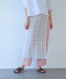 yuni | cotton Lace wrap skirt(スカート)