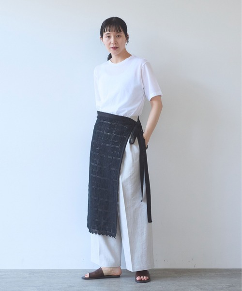 yuni（ユニ　）の「cotton Lace wrap skirt（スカート・レディース・ホワイト・FREE）」の3枚目の写真