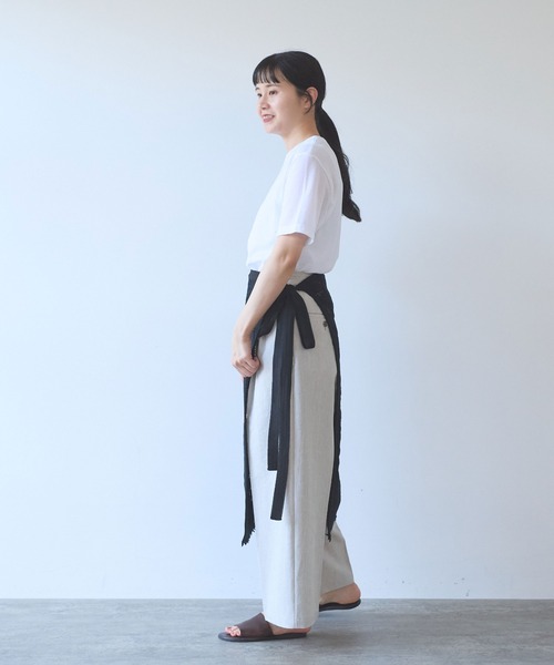 yuni（ユニ　）の「cotton Lace wrap skirt（スカート・レディース・ホワイト・FREE）」の4枚目の写真