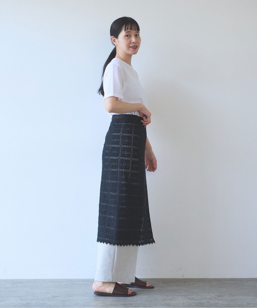 yuni（ユニ　）の「cotton Lace wrap skirt（スカート・レディース・ホワイト・FREE）」の6枚目の写真
