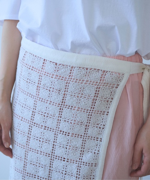 yuni（ユニ　）の「cotton Lace wrap skirt（スカート・レディース・ホワイト・FREE）」の20枚目の写真