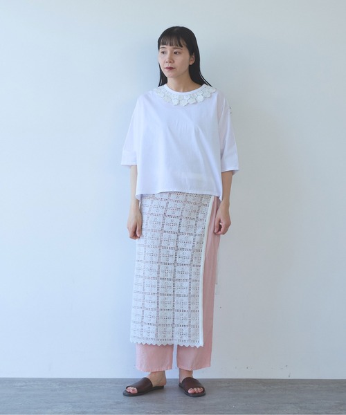 yuni（ユニ　）の「cotton Lace wrap skirt（スカート・レディース・ホワイト・FREE）」の10枚目の写真