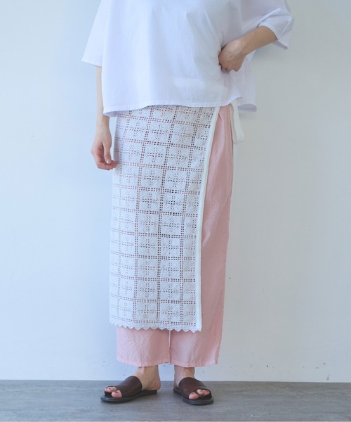 yuni（ユニ　）の「cotton Lace wrap skirt（スカート・レディース・ホワイト・FREE）」の14枚目の写真