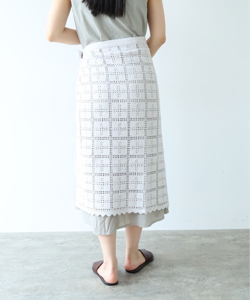 yuni（ユニ　）の「△cotton Lace wrap skirt（スカート・レディース・ホワイト・FREE）」の15枚目の写真