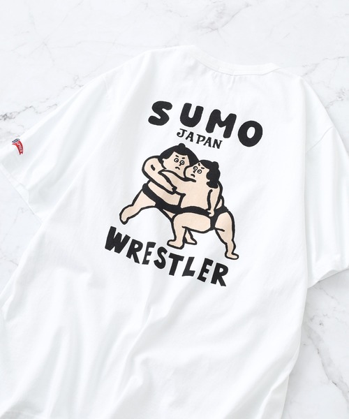 LUMBER(ランバー)の「プリントTシャツ 半袖(Tシャツ/カットソー・メンズ・カーキ/ホワイト/ブラック系1/ベージュ系2/ベージュ系/ブラック系3/ホワイト系6/ネイビー系1/ホワイト系4/ホワイト系1/ブラック/ホワイト系/ライトブルー/ベージュ系5/ホワイト系8/ブルー系1/ホワイト系7/ベージュ系4/ブルー系/ブラック系/カーキ系/ネイビー/ベージュ/ブラック系4/ブラック系2/ホワイト系5/ネイビー系/ベージュ系3/ホワイト系3/ベージュ系1/スモークピンク/ホワイト系2・L/M/XL)」の4枚目の写真