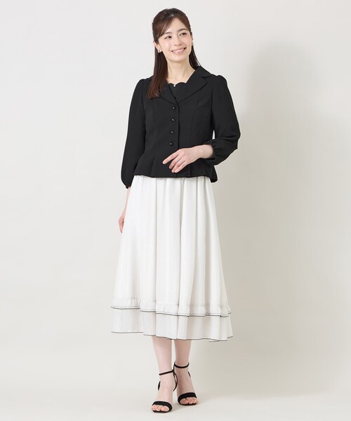 TO BE CHIC(トゥー ビー シック)の「スカラップ×シアースリーブ プルオーバー(Tシャツ/カットソー・レディース・ピンク系その他2/パープル系その他4/ベージュ系その他/オフホワイト/ブラック・40/42)」の9枚目の写真