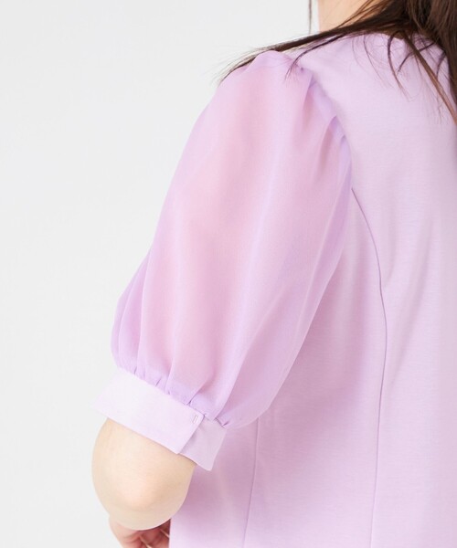 TO BE CHIC(トゥー ビー シック)の「スカラップ×シアースリーブ プルオーバー(Tシャツ/カットソー・レディース・ピンク系その他2/パープル系その他4/ベージュ系その他/オフホワイト/ブラック・40/42)」の19枚目の写真