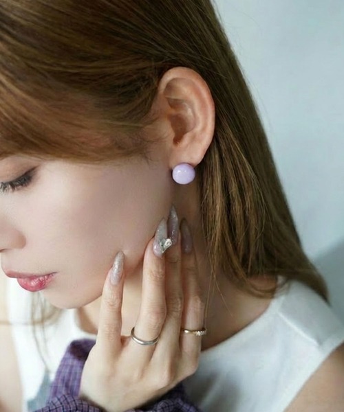 SANSeLF(サンセルフ)の「【SANSeLF】パステルボールピアス saa26s084(ピアス(両耳用)・レディース・パープル/ブルー/ピンク・FREE)」の13枚目の写真