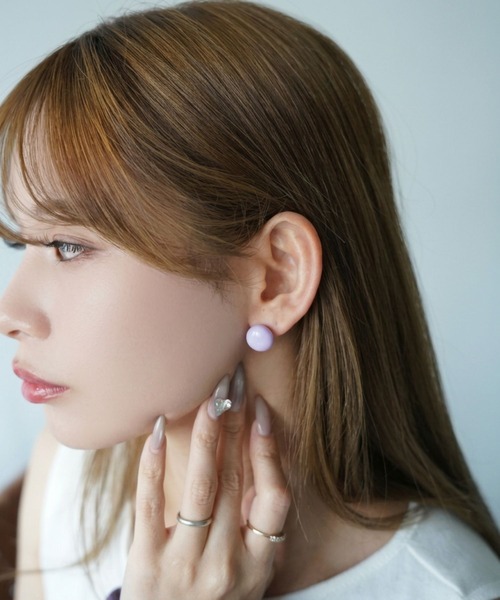 SANSeLF(サンセルフ)の「【SANSeLF】パステルボールピアス saa26s084(ピアス(両耳用)・レディース・パープル/ブルー/ピンク・FREE)」の15枚目の写真