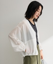 シアーZIPVネックブルゾン