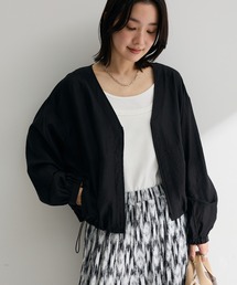 シアーZIPVネックブルゾン