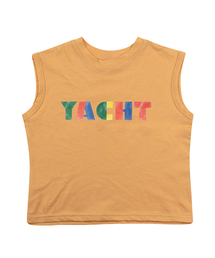 ヨット 袖なしTシャツ-マスタード