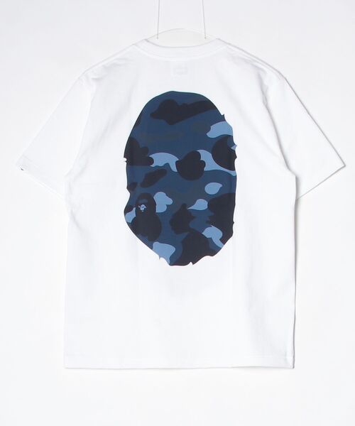 A BATHING APE(アベイシングエイプ)の「COLOR CAMO BIG APE HEAD TEE(Tシャツ/カットソー・レディース・ブラック×ピンク/ホワイト×ピンク/ブラック×ブルー/ホワイト×ネイビー・X-SMALL/MEDIUM/SMALL)」の5枚目の写真