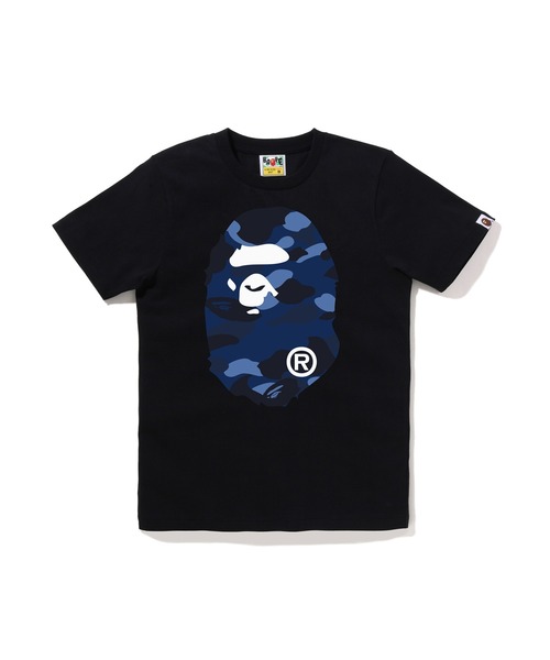 A BATHING APE(アベイシングエイプ)の「COLOR CAMO BIG APE HEAD TEE(Tシャツ/カットソー・レディース・ブラック×ピンク/ホワイト×ピンク/ブラック×ブルー/ホワイト×ネイビー・X-SMALL/MEDIUM/SMALL)」の1枚目の写真